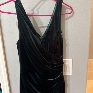Revelry Green velvet Christmas or bridesmaid dress